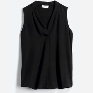NWT Calvin Klein Black Callia V-neck Blouse